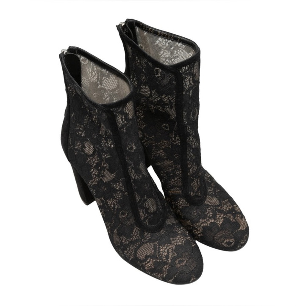 GIANVITO ROSSI LACE ANKLE BOOTS SIZE 38
